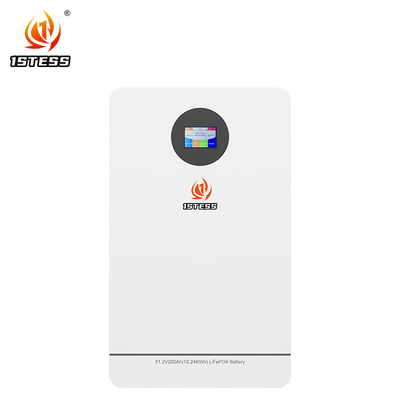 Yüksek Kapasiteli 200Ah 51.2V 10.24kwh Lifepo4 PowerWall Duvar Montajlı Enerji Depolama Lityum İyon Pil 6000 Dönem