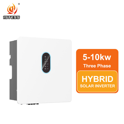IP65 Tek Fazlı 5kw 6kw 8kw 10kw Hibrit Güneş Inverteri Yüksek Voltaj 250V-600V Saf Sinüs Dalgası MPPT Şebeke Güneş Inverteri
