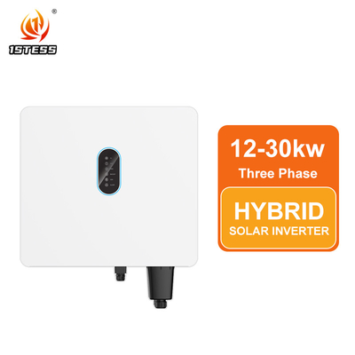Üç Fazlı 12kw 15kw 25kw 30kw Hibrit Güneş Değiştiricisi 120V-800V Şebeke Aç/Kapat Saf Sinüs Dalgası IP66 MPPT ile 20kw Güneş Değiştiricisi