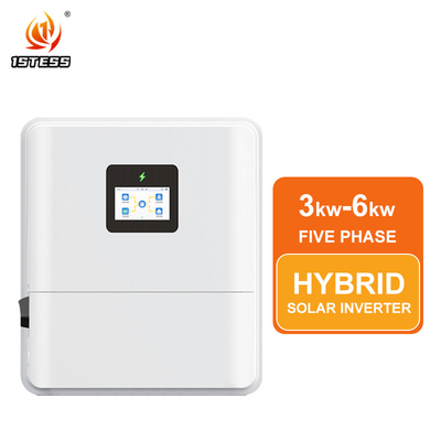 48V 3Kw 3.6kw 4.6kw 5kw 6Kw Hibrit İnverter Saf Sinüs Dalga IP65 Tek Fazlı Çift Çıkışlı MPPT On Off Grid Hibrit Solar İnverter