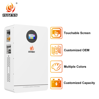 10.24kWh Ev Tipi Enerji Depolama 51.2V 200Ah -20°C~60°C Aralığı
