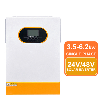 Yüksek verimlilik 24V 3.5kW Hibrit Güneş Inverteri 48V 5.5kw 6.2kw Güneş Inverteri Saf Sinüs Dalgası MPPT Şarj cihazı