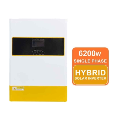 MPPT Güneş Şarj cihazı 6.2KW Hibrit Inverter Saf Sinüs Dalgası 48VDC Tek Üç Fazlı Toz Dayanıklı