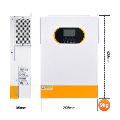 Hibrit Güneş Değiştiricisi Tek Fazlı Şebeke 24V 48V 3.5kw 5.5kw 6.2kw Saf Sinüs Dalgası MPPT RS485 Lityum Uyumlu