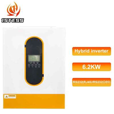 6500W MPPT Güneş Kontrolörü ile 6200W 48V Tek Fazlı Hibrit Değiştiricisi Yüksek Voltaj Saf Sinüs Dalgası Çift Çıkış