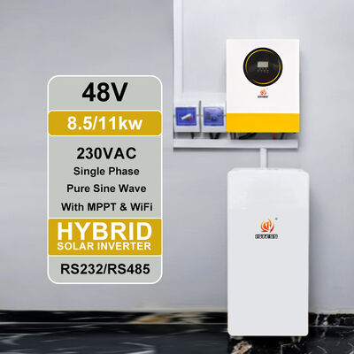 8500W 48V Pil Saf Sinüs Dalgası MPPT Güneş Inverteri Pil Desteksiz 140A Şarj cihazı