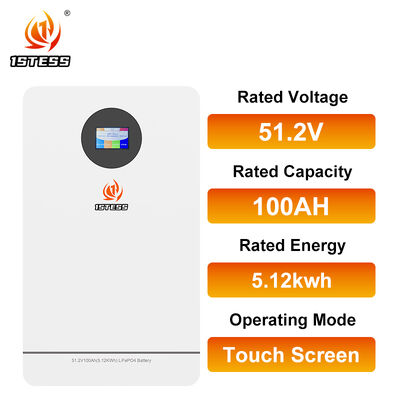 High Efficiency 98 Percent 51.2V 100Ah Lithium Battery Wall Mounted Design