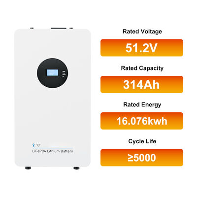 Yüksek Güvenlik 16kWh LiFePO4 Pil Modülü 6000 Dönem 15 Yıl Hayat